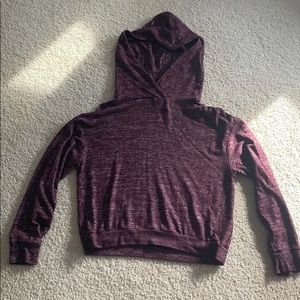 Cropped purple hoodie